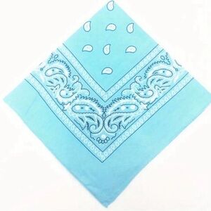Light Blue & white bandana gothic vibes  for everyday Occasion Boho Style Punk